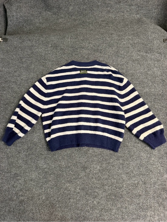 Daily Drills Sweaters - Daily Drills Navy and White Striped Button-Up Cardigan